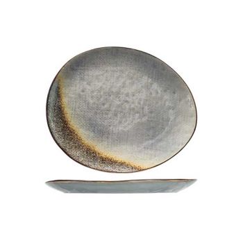 Cosy & Trendy Thirza Grey Assiette Plate 27x23cm Ovale