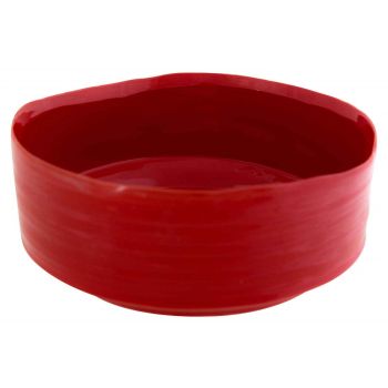 Cosy @ Home Coupe Rouge 25,5x25xh10cm Rond Gres