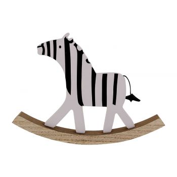 Cosy @ Home Balancoire Zebra Noir-blanc 22x2,5xh16cm