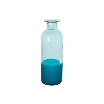 Cosy @ Home Vase Bouteille Sprayed Bleu D6xh16cm Ver