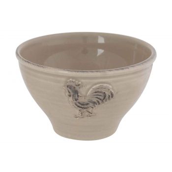 Cosy @ Home Bol Rooster Foodsafe Beige 14x14xh8,5cm