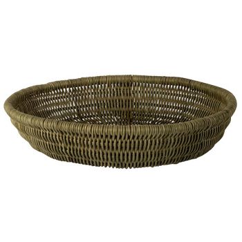 Cosy @ Home Coupe Vert Olive 38x38xh8cm Paille
