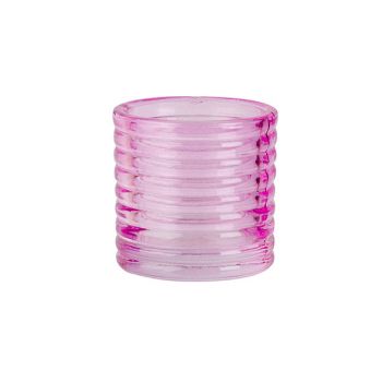 Cosy @ Home Bougeoir Fluo Rose D6xh6cm Verre
