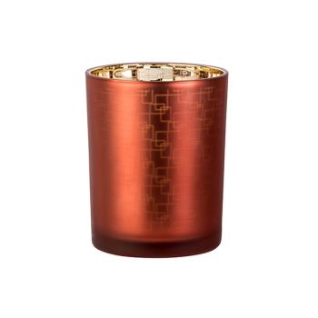 Cosy @ Home Bougeoir Labyrinth Gold Corail D10xh12cm