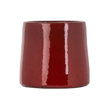 Cosy @ Home Cachepot Glazed Rouge 15x15xh15cm Rond G