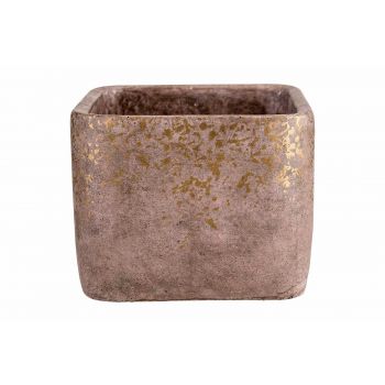Cosy @ Home Gold Cachepot Mettalic Border Rose 14,5x