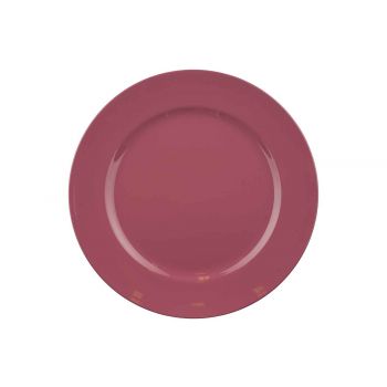 Cosy @ Home Assiette Glossy Vieux Rose D33xh2cm Rond