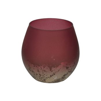 Cosy @ Home Bougeoir Rouge 10,5x10,5xh10,5cm Verre