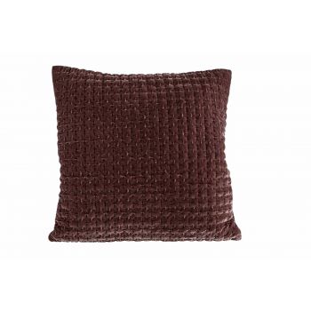 Cosy @ Home Coussin Quilt Chocolat 45x45xh10cm Polye