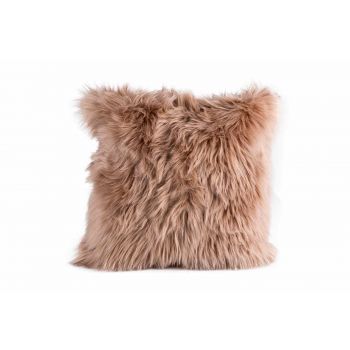 Cosy @ Home Coussin Fur Camel 45x45xh10cm Polyester