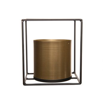 Cosy @ Home Porte 1x Gold Pot D10 X H10cm Noir 14,5x