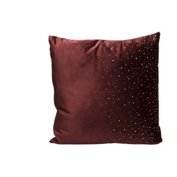 Cosy @ Home Coussin Strass Bordeaux 45x45xh10cm Velo