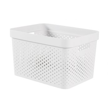 Curver Infinity Recycled Box 17l Dots Blanc