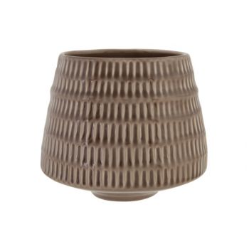 Cosy @ Home Cachepot Anise Taupe 15,5x15,5xh13,5cm R