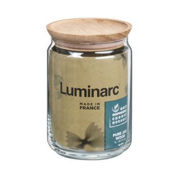 Luminarc Pure Jar  Pot Couvercle Bois 1l