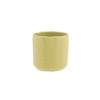 Cosy @ Home Cachepot Vert Olive 10x10xh9,5cm Cylindr