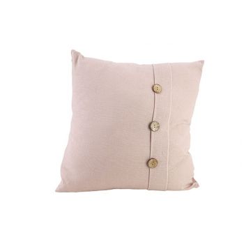 Cosy @ Home Coussin Buttons Vieux Rose 43x43xh10cm P