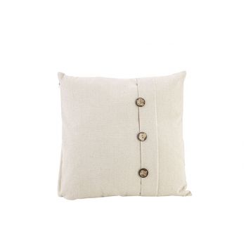 Cosy @ Home Coussin Buttons Beige 43x43xh10cm Polyes