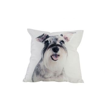 Cosy @ Home Coussin Dog Gris 40x40xh10cm Polyester