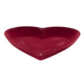 Cosy @ Home Coeur Flocked Rouge 30x30xh4,5cm Bois