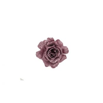 Cosy @ Home Rose Clip Glitter Rose D10cm Plastic
