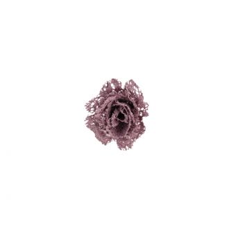 Cosy @ Home Rose Clip Glitter Rose 10x10xh8cm Plasti
