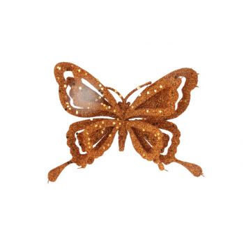 Cosy @ Home Clip Papillon Glitter Cuivre 14x2xh10cm