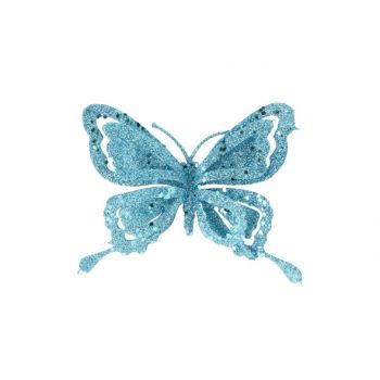 Cosy @ Home Clip Papillon Glitter Bleu Glacon 14x2xh