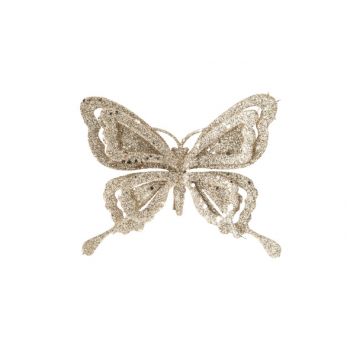 Cosy @ Home Clip Papillon Glitter Champagne 14x2xh10