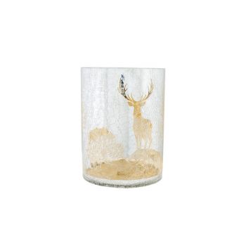 Cosy @ Home Bougeoir Cracle Deer Argent 15x15xh20cm
