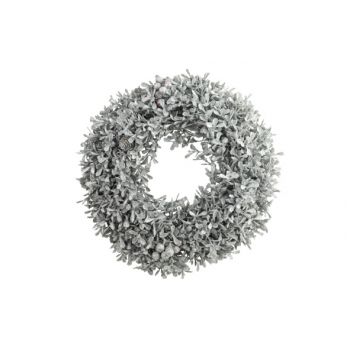 Cosy @ Home Couronne Buxus Glitter Argent 30x30xh7cm