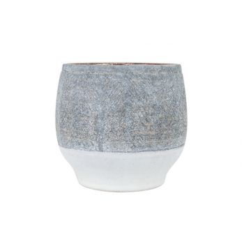 Cosy @ Home Cachepot Grey Wash Brun 12x12xh11cm Rond