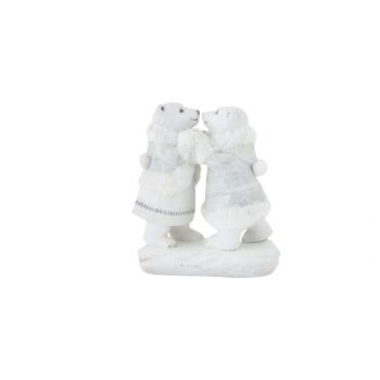 Cosy @ Home Ours Blanc Couple Kissing Gris Clair 18,