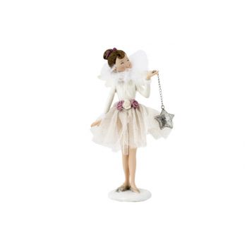 Cosy @ Home Figure Fairy Creme 7,5x4,7xh16,2cm Resin