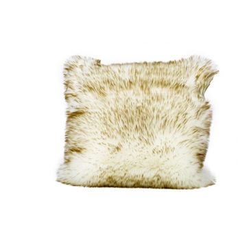 Cosy @ Home Coussin Long Faux Fur Brownwash Blanc 45