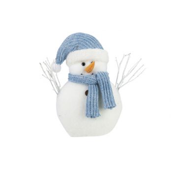 Cosy @ Home Bonhomme Blue Cap And Scarf Blanc 30x9,5