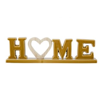 Cosy @ Home Deco Lettres Home Wooden Heart Camel 30,