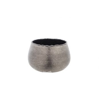 Cosy @ Home Bougeoir Brushed Noir 10x10xh6,5cm Rond