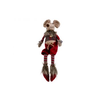 Cosy @ Home Figure Mouse Boy Bordeaux 16x10xh45cm Te