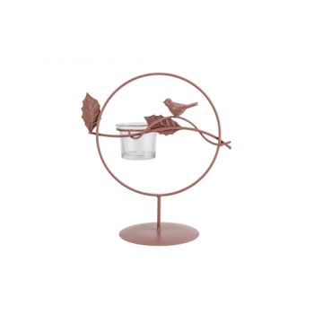 Cosy @ Home Bougeoir Bird Powder Coated Glass Cup Ro
