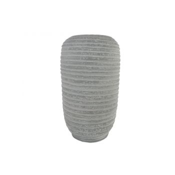 Cosy @ Home Vase Striped Gris 20x20xh32cm Rond Gres