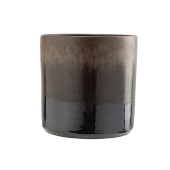 Cosy @ Home Cachepot Glazed Brun 18x18xh18cm Cylindr