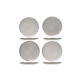 Cosy & Trendy Cuatro-grey Types. Dessert D20cm Set 4 Types