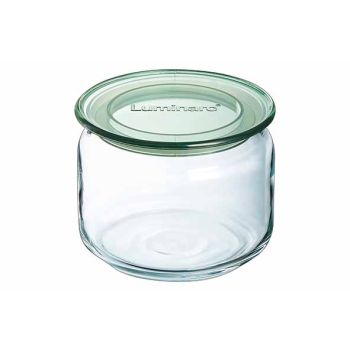 Pure Jar Pot A Provisions 50cl Couvercle  Vert D10,5xh8,4cm