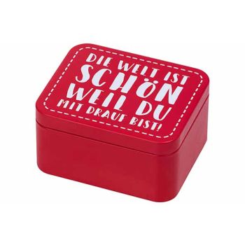 Colour Kitchen Giftbox The World Is Beautiful 12x10xh6,2cm Rouge