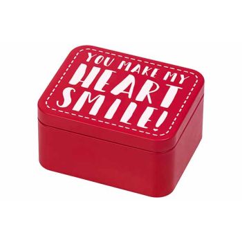 Colour Kitchen Giftbox You Make My Heart Smile 12x10xh6,2cm Rouge
