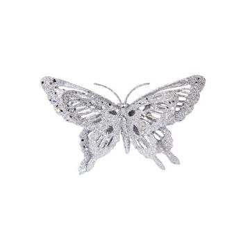 Cosy @ Home Papillon Brill  Clip 15x11cm Argent