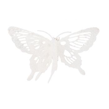 Cosy @ Home Papillon Brill  Clip 15x11cm Blanc