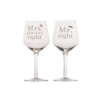 Cosy & Trendy Mr And Mrs Right Verre A Vin Geant 2 Types