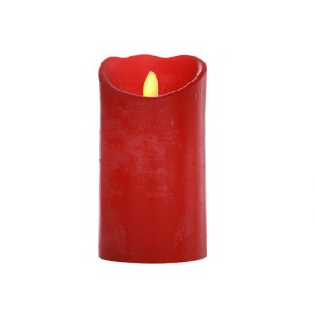 Cosy @ Home Bougie Cylindere Led Rouge D8xh15cm